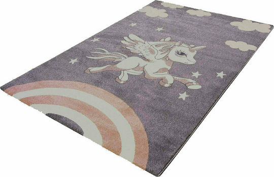 Polcarpet Star 2989 Kinder Teppich Einhorn Grey Pink 160x230cm Polcarpet Star 2989 Kinder Teppich Einhorn Grey Pink 160x230cm