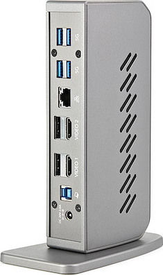 StarTech USB-C / USB-A Stație de andocare cu 4K PD Ethernet Argintiu (DK30A2DHUUE)