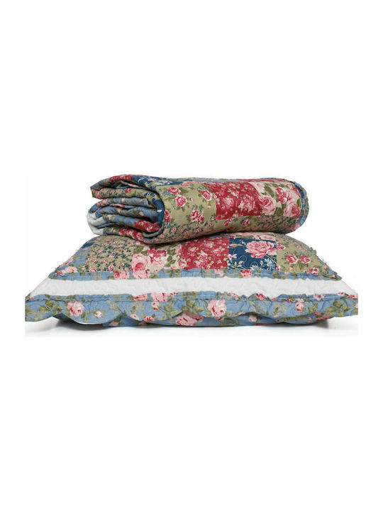 Borea Γ1 Set Coverlet Single from Polyester Blue 160x220cm 2pcs