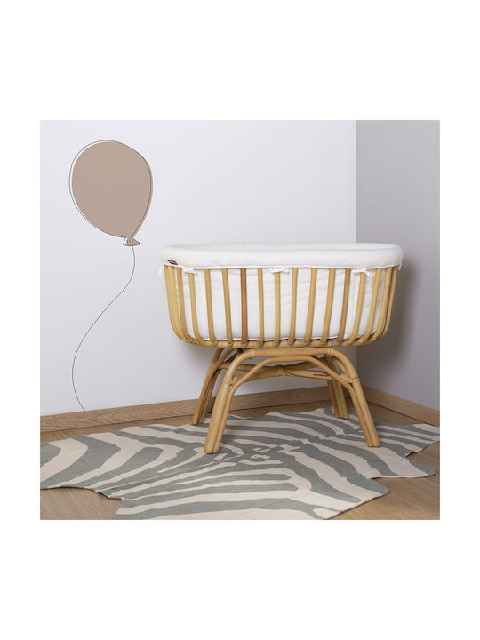 Childhome Zebra Kids Rug Cotton Gri 145x160cm Thickness 4mm
