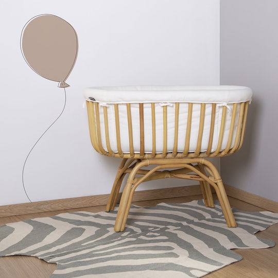 Childhome Zebra Детско килимче Памучно Сив 145x160см Дебелина 4мм