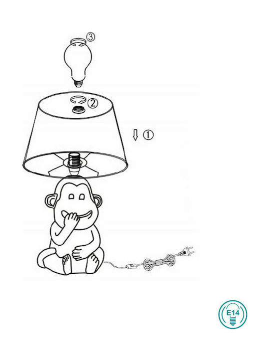Trio Lighting Abu Ceramic Table Lamp for Socket E14 with White Shade and Base