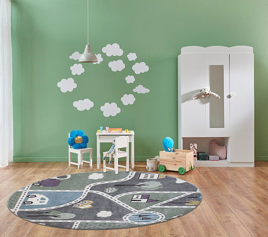 Newplan Bonita 262 Παιδικό Χαλί Αυτοκινητόδρομος Γκρι 120x120cm Πάχους 12mm