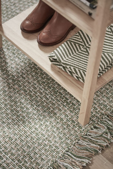 Kids Concept Kids Cotton Rug Jute 70x140cm Light Green