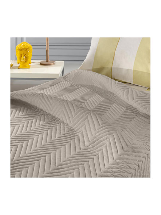 Guy Laroche Trendy Κουβερλί Μονό Microfiber Natural 170x220cm