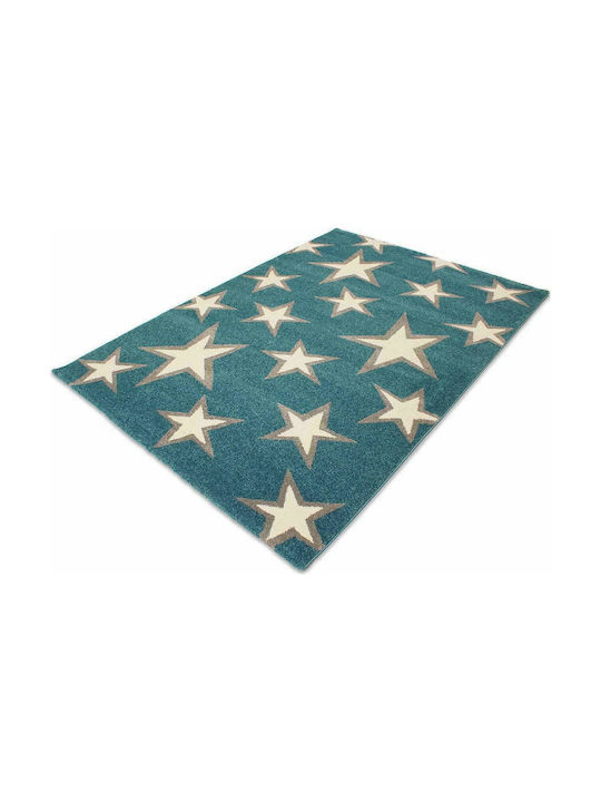 Polcarpet 1589 Παιδικό Χαλί Αστέρια Turquoise 200x290cm Polcarpet 1589 Παιδικό Χαλί Αστέρια Turquoise 200x290cm