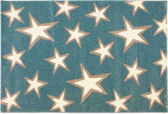 Polcarpet Kids Synthetic Rug 1589 Stars 200x290cm Turquoise