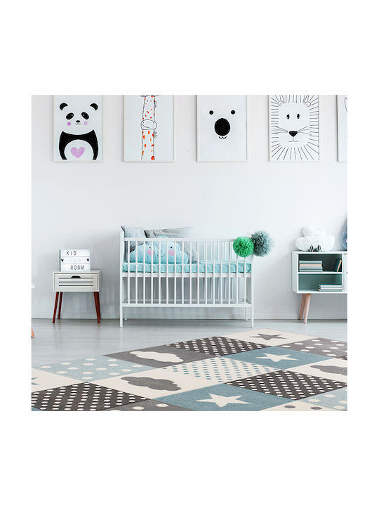 Newplan 1307 Παιδικό Χαλί Αστέρια Πολύχρωμο 80x150cm Πάχους 12mm