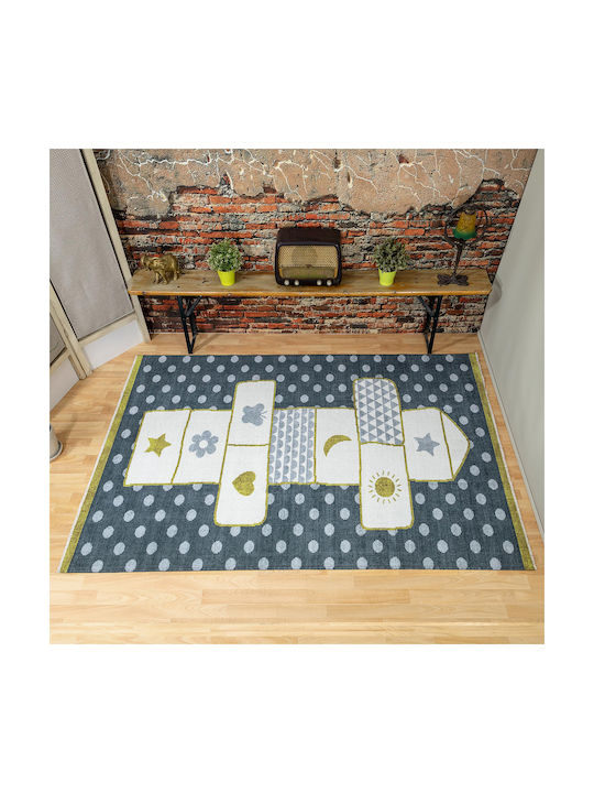 Ezzo Hopscotch KD44 Kinder Teppich Gray 160x230cm