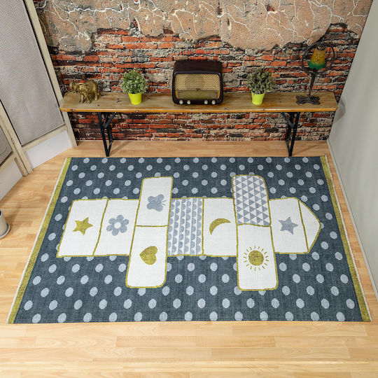 Ezzo Hopscotch KD44 Παιδικό Χαλί Γκρι 160x230cm