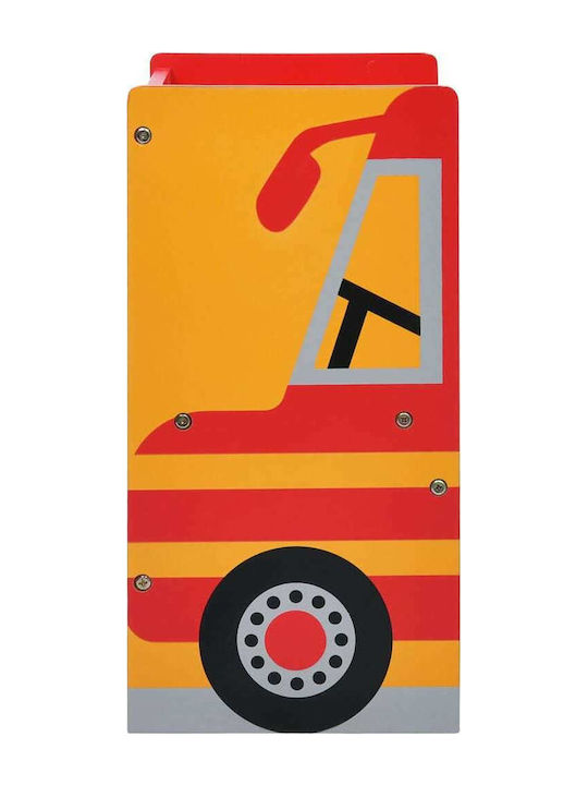 Fire Truck Kids Table and Chairs Set made of Wood Red vidaXL