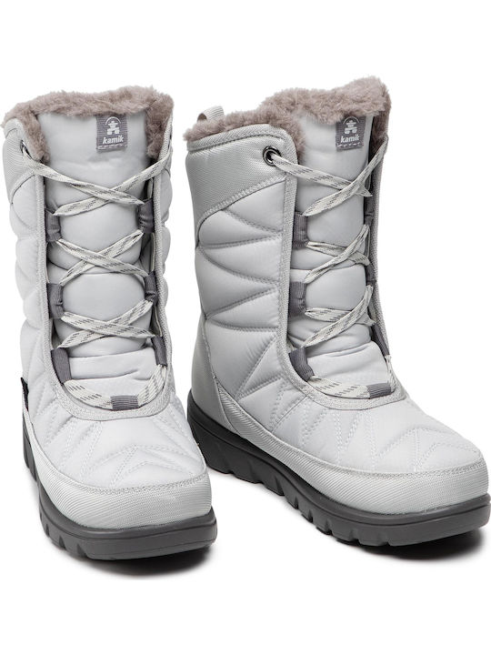Hannahmid NK2254 Дамски ботуши Сняг с козина Сив