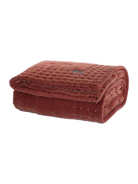 Nef-Nef Homeware Elements Coverlet Queen Size Cotton Fluence Ochre 230x240cm