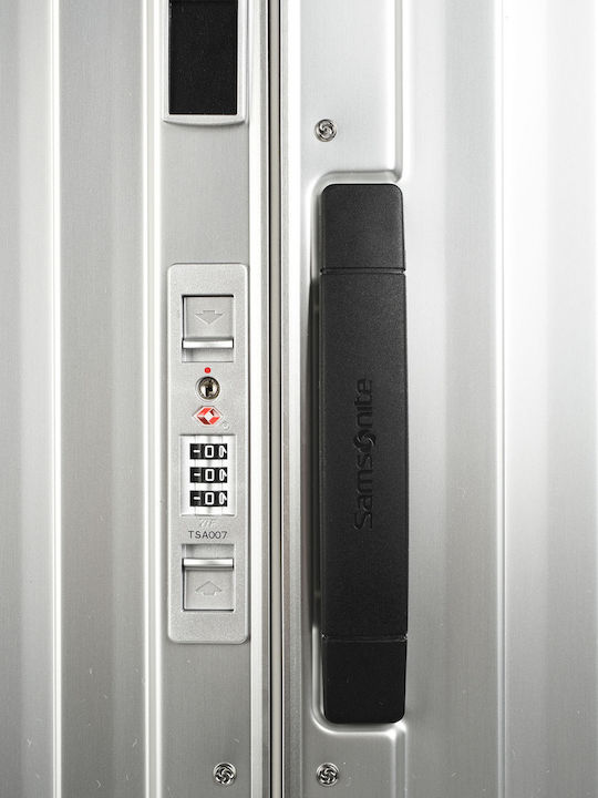 Samsonite Lite-Box Valiză Mare De Călătorie Tough Argintie Cu 4 Roți Înălțime 74 Cm