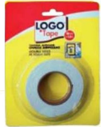 Logo Foam Self-Adhesive Foam Double-Sided Tape Beige 19mmx1.5m 1pcs