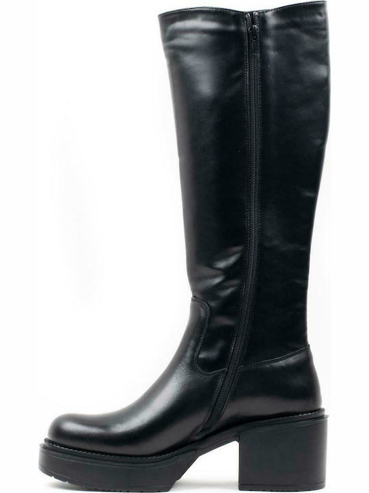 Women's Leather Boots Byblos BB-113 Black Black Black