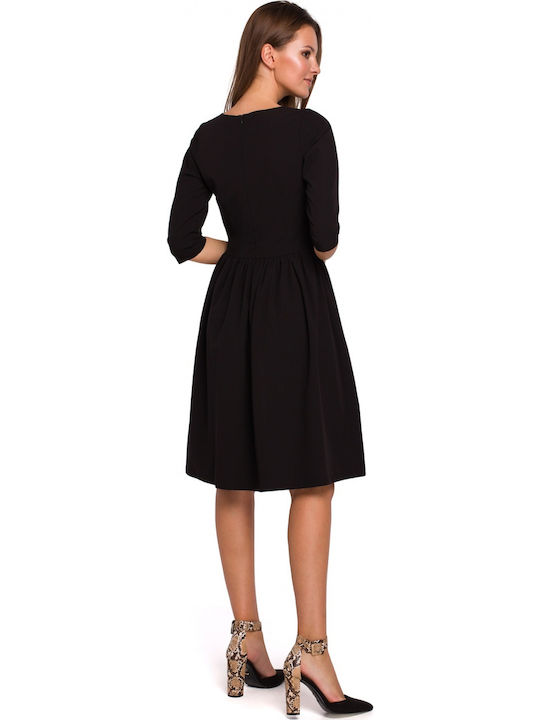 Makover K010 Midi Dress Black