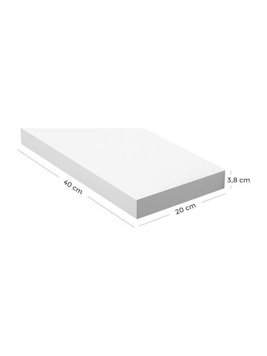 Ράφι Τοίχου Λευκό 40x20x3.8εκ.