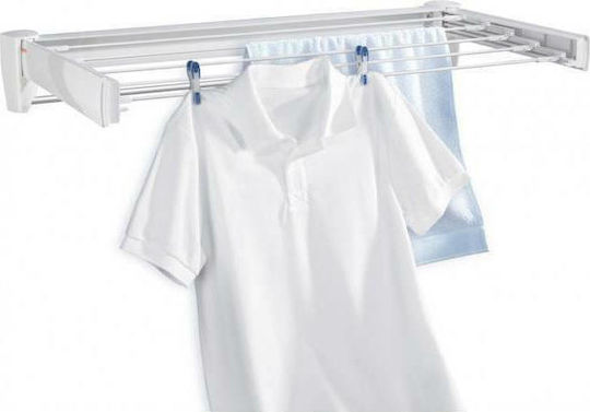 Leifheit Telegant 36 Protect Plus Wall Clothes Drying Rack Aluminum with Hanging Length 3.6m