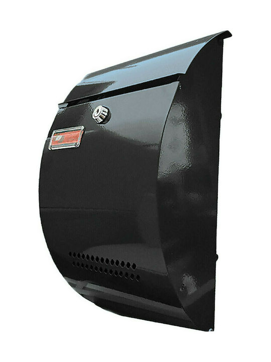 Viometal LTD Βαλένθια 101 Outdoor Mailbox Metallic in Black Color 21.5x10x32.5cm