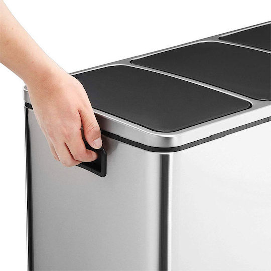 Songmics Songmics Mülleimer Mit Pedal Silber 54l