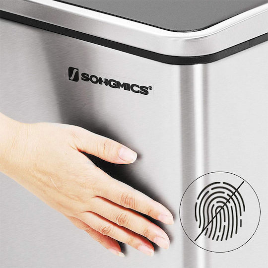 Songmics Songmics Mülleimer Mit Pedal Silber 54l