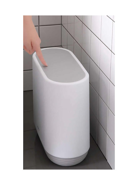Ecoco Κάδος Απορριμμάτων Πλαστικός Λευκός 10lt