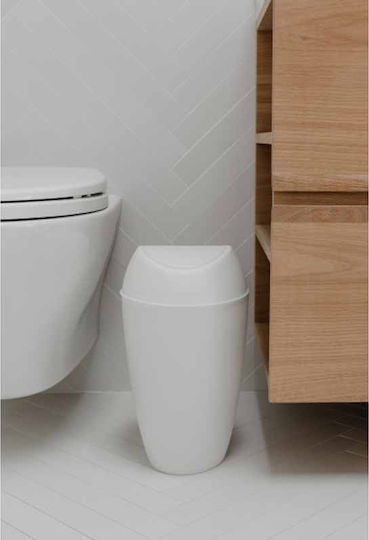 Umbra Twirla Plastic White Waste Bin 9lt