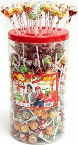 Kaiser 1889 Lollipop with Flavor Peach No Added Sugar 1pcs 10gr
