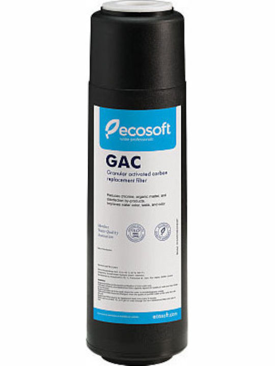 Ecosoft Ανταλλακτικό Φίλτρο Νερού Άνω και Κάτω Πάγκου από Ενεργό Άνθρακα 10" CHV2510ECO 5 μm