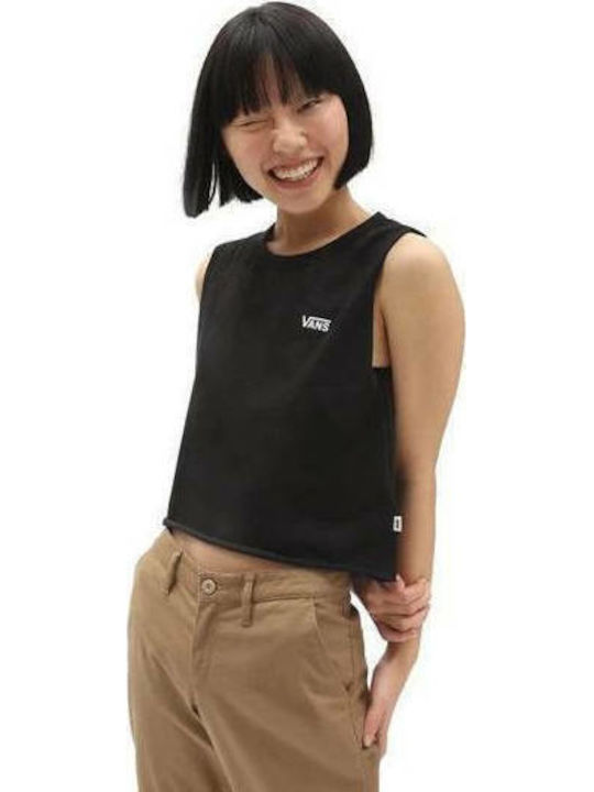 Junior Women's Athletic Crop Top Sleeveless Black