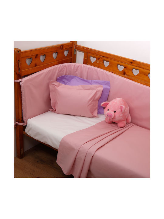 Anna Riska Prestige Seturi de cearșafuri pentru bebeluși Pentru Patut Bumbac Roz 120x165buc 3buc