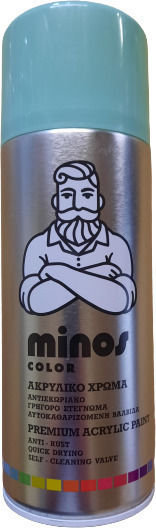 Minos Spray Spray Farbe Acryl mit Glänzend Effekt Hellgrün RAL 6027 400ml