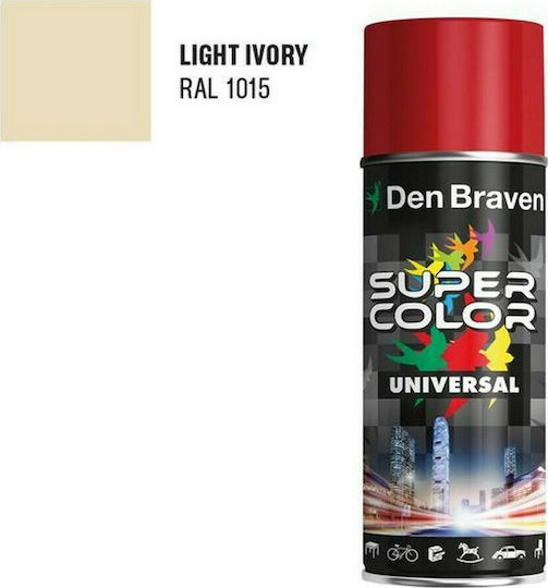 Bostik Den Braven Spray Paint SC Universal Acrylic with Shiny Effect Light Ivory RAL 1015 400ml