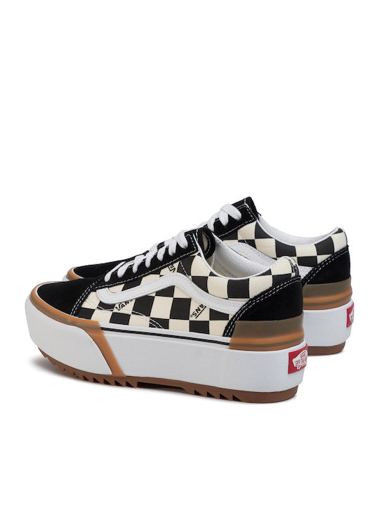 Old Skool Checkerboard Flatforms Sneakers Multi / True White