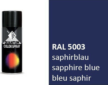 Elastotet Σπρέι Βαφής Quantum Ακρυλικό με Μεταλλικό Εφέ Sapphire Blue RAL 5003 400ml