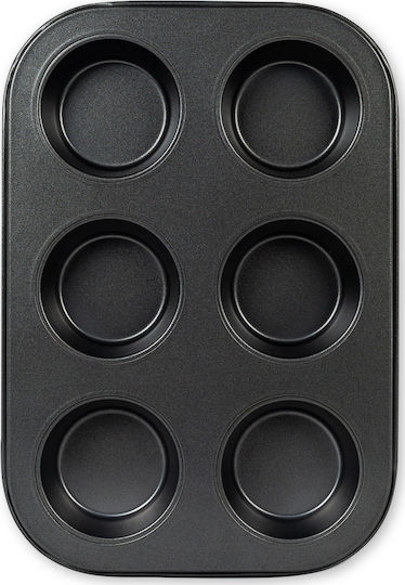 General Trade Non-stick Aluminum Cupcakes & Muffins 6 Cups Baking Pan 29x20x3cm