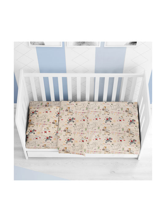 Dimcol Africa Baby Bettlaken Für Wiege Flanell 145 Beige 80x110cm 1914453710214580