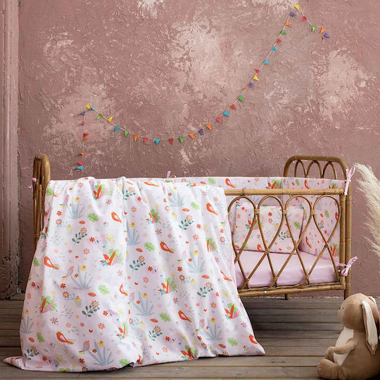 Nima Sweetland Baby Sheets Set Crib Cotton Multicolored 120x170cm 3pcs