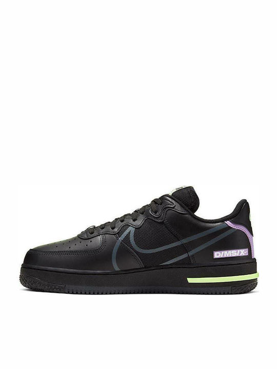 Nike Air Force 1 React Unisex Flatforms Sneakers Μαύρα