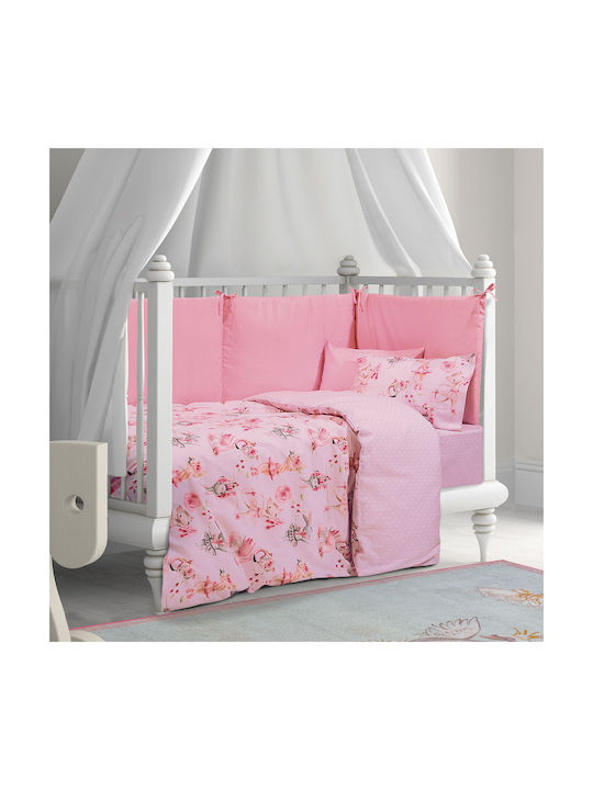 Greenwich Polo Club Baby Sheets Set Crib Cotton Pink 130x170cm 3pcs