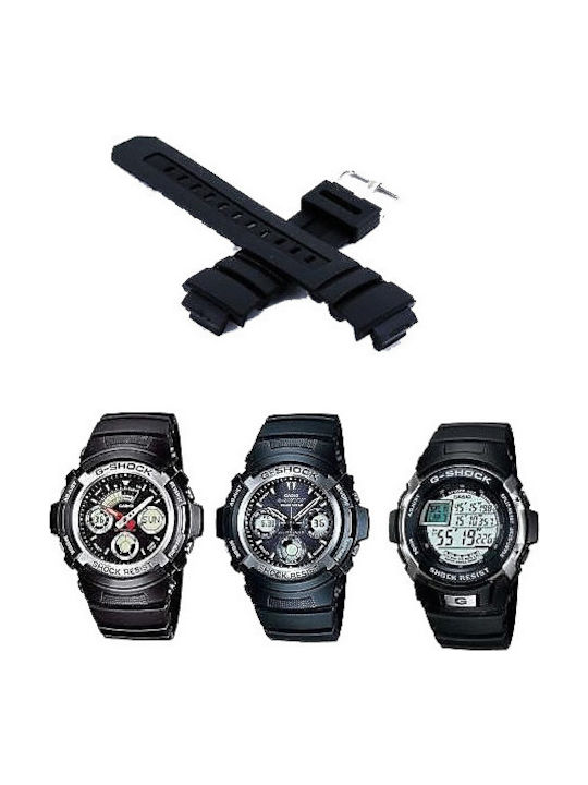 Casio G-shock Καουτσούκ Λουράκι Μαύρο 16mm