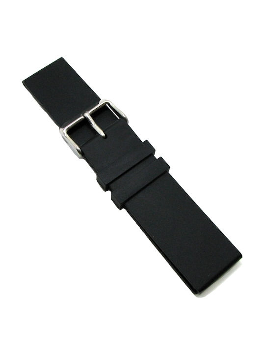 Tzevelion S05 Καουτσούκ Λουράκι Μαύρο 20mm