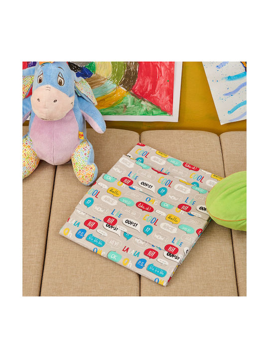Cokitex Baby Text Baby Sheets Set Crib Cotton Multicolored 120x160cm 3pcs