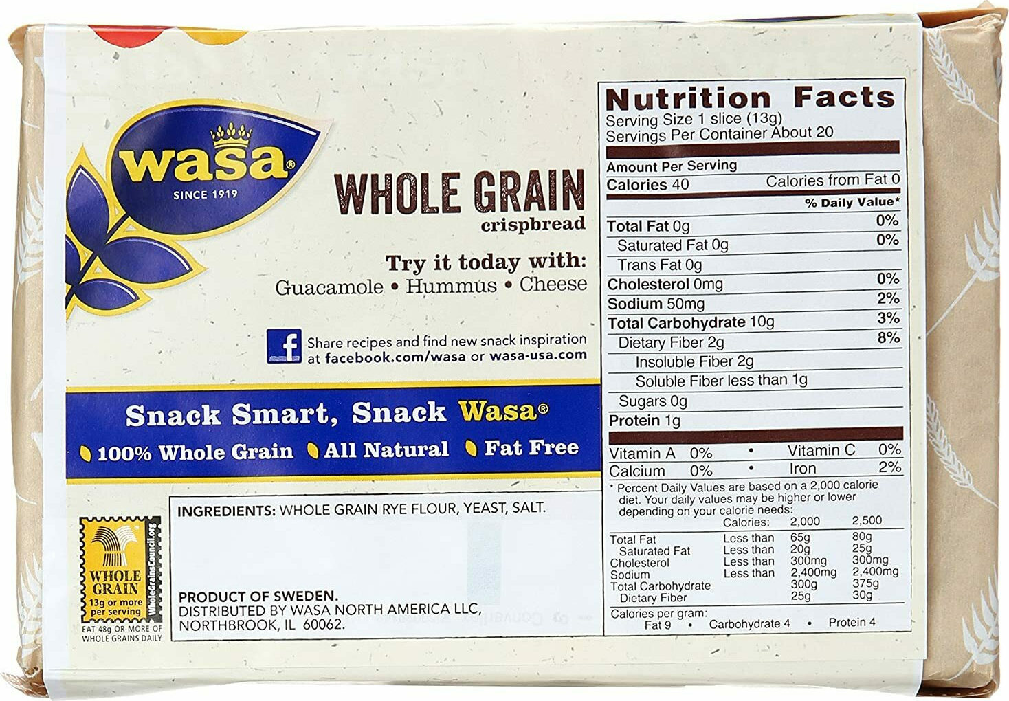 wasa WASA ORIGINAL - paine crocanta secara 275g - WASA | minuneanaturii.ro