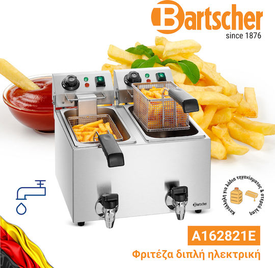 Bartscher Elektrische Fritteuse 4kW Kapazität 4Es 40x53x34cm Snack II Plus