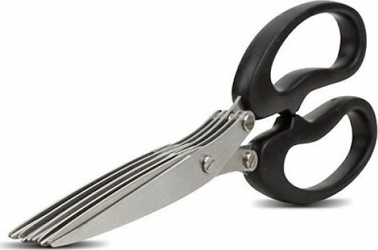 Nava Stainless Steel Herb Scissor 17.8cm Black