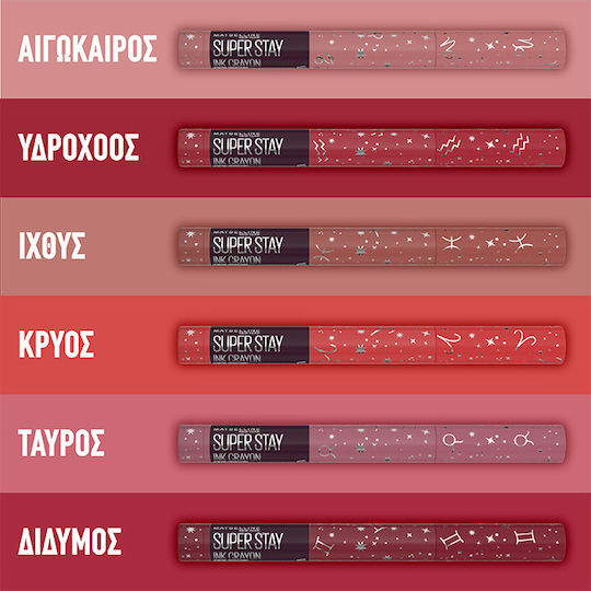 Maybelline Superstay Ink Crayon Zodiac Pencil Lipstick Matte 50 Own Your Empire 1.5gr