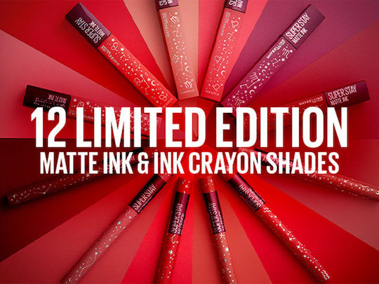 Maybelline Superstay Ink Crayon Zodiac Pencil Lipstick Matte 50 Own Your Empire 1.5gr