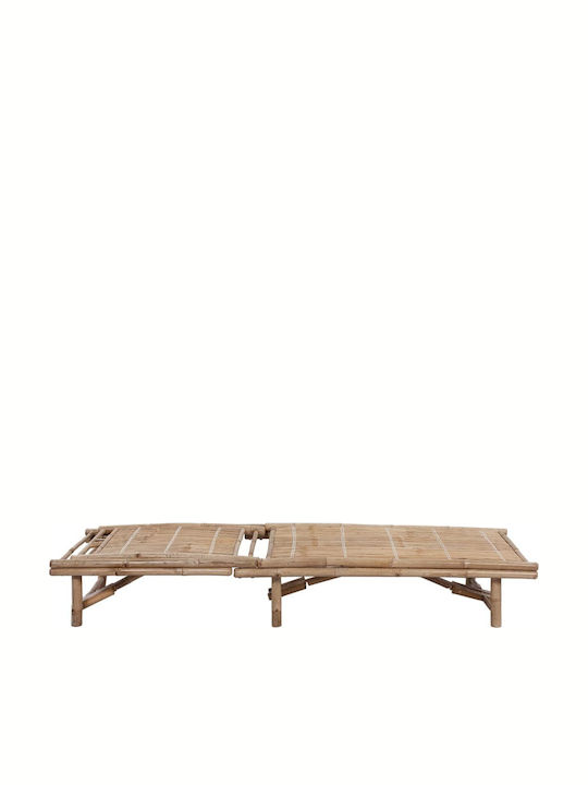 Ξαπλώστρα από Μπαμπού με Μαξιλάρι Καφέ / Taupe 200x65x30εκ.